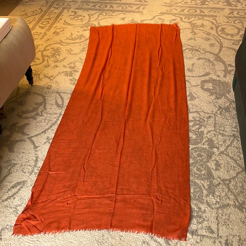 ultrafine knit vibrant scarf. Can be worn many ways. Used as tall as well.